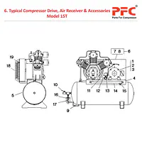 Compressor Drive, Air Receiver IR 15T Parts - Master