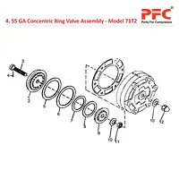 55 GA Concentric Ring Valve Assly. IR 71T2 Parts - Master
