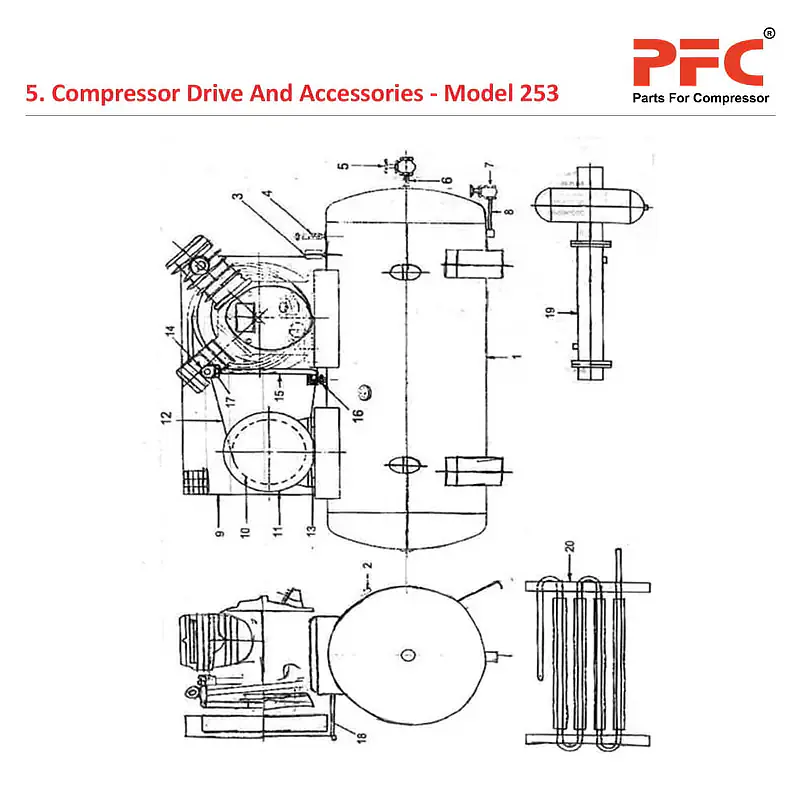 Compressor Drive And Accessories IR 253 Parts - Master